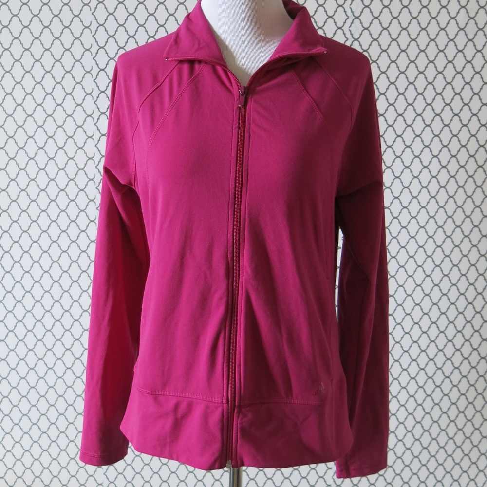 ADIDAS Full Zip Long Sleeve Athletic Sweater Jacket - Size Medium - Picture 1 of 6